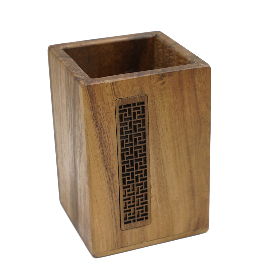 原木復古中國風筆筒(3)